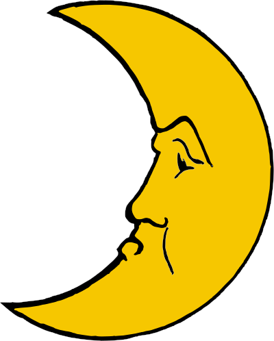 Heraldic crescent clipart