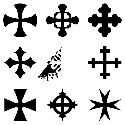 Heraldic crosses clipart