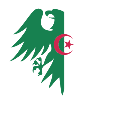 Heraldic eagle Algerian flag clipart