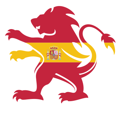 Heraldic lion Spanish flag clipart