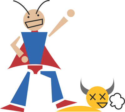 Hero action clipart