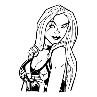 Heroine cleaned up clipart