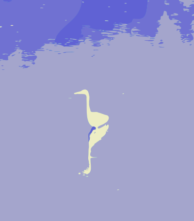 Heron in the Water clipart