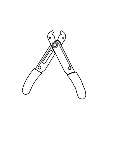 Herramienta pelacable dibujo para colorear clipart
