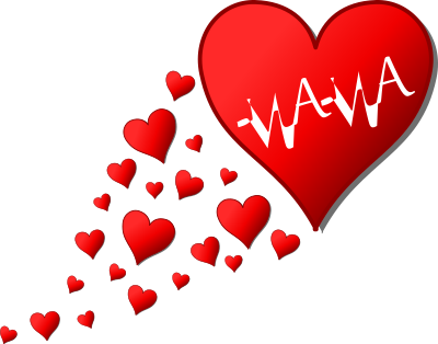 Herz für Muttertag mit einer Spur von Herzen clipart