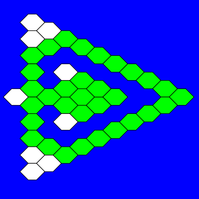 Hex-a-hop triangular clipart