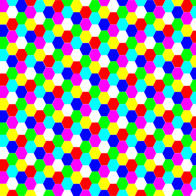 Hexagon colorful clipart