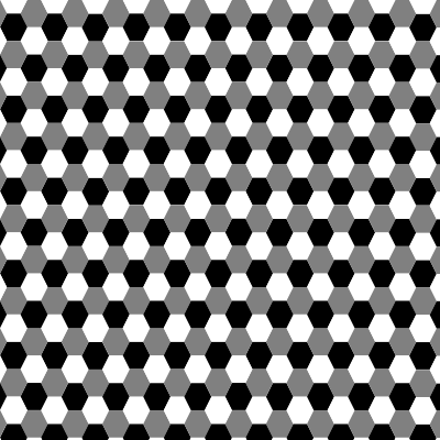 Hexagon grayscale clipart