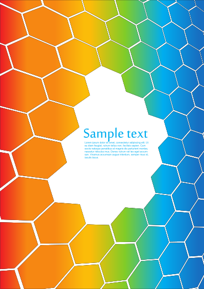 Hexagon pattern with sample text clipart