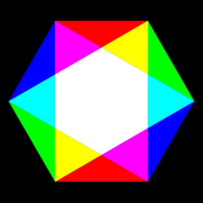 Hexagon rgb mix clipart