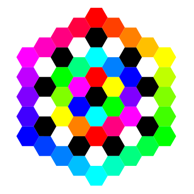 Hexagon tessellation march 3 2011 clipart