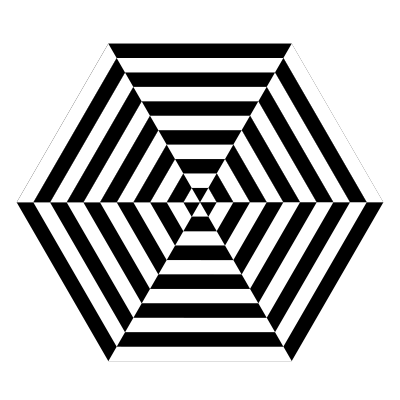 Hexagon zebra pizza clipart