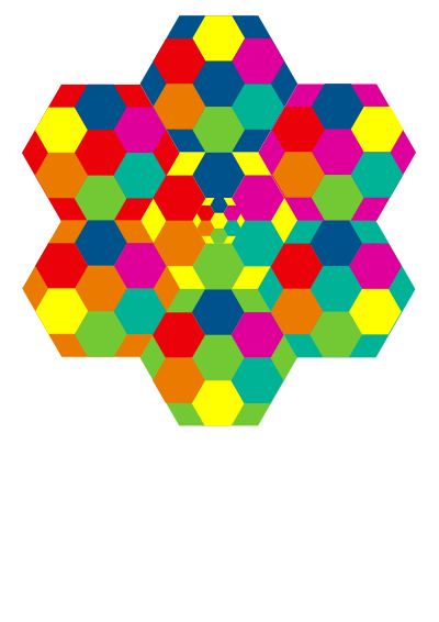 Hexagonal aiflowers 4 clipart