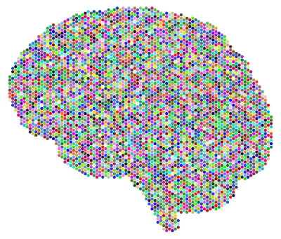 Hexagonal Brain Prismatic II clipart