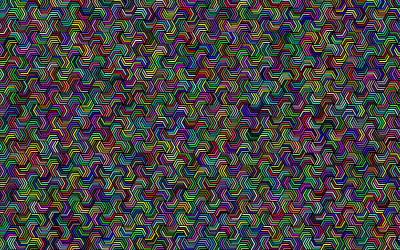 Hexagonal Chevron Pattern Colorful clipart