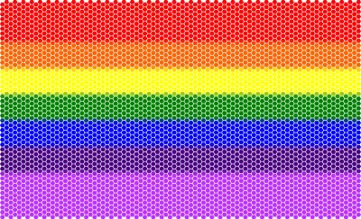 Hexagonal Mosaic Rainbow Background clipart