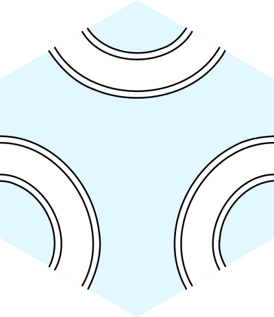 Hexagonal path / knot tile clipart