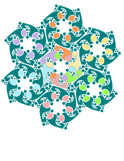 Hexagonal Tesselation Pattern clipart