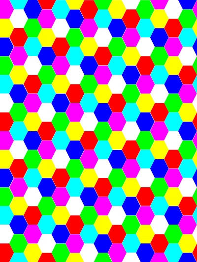 Hexagonal tiles clipart