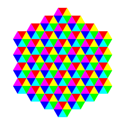 Hexagonal triangle tessellation clipart