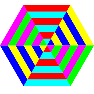 Hexgon triangle stripes clipart