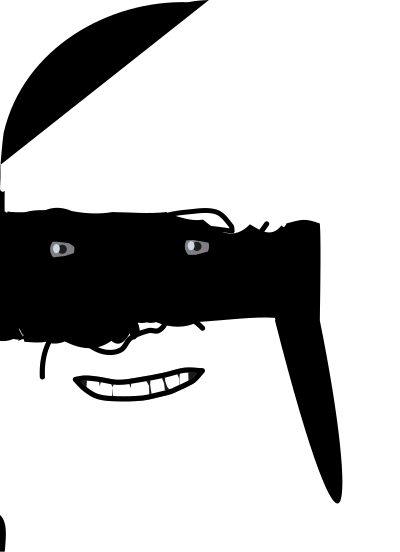 Hide the pain Harold (lineart) clipart