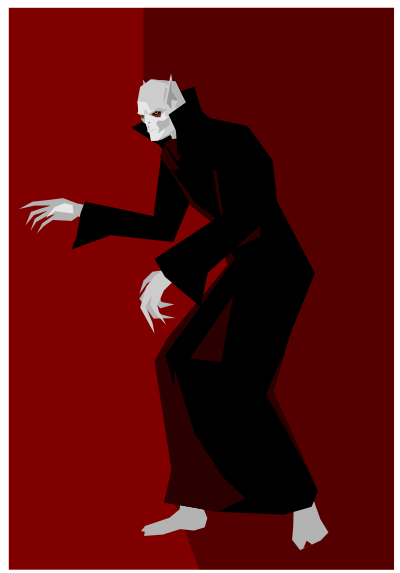 Hiding in shadows (Red) clipart