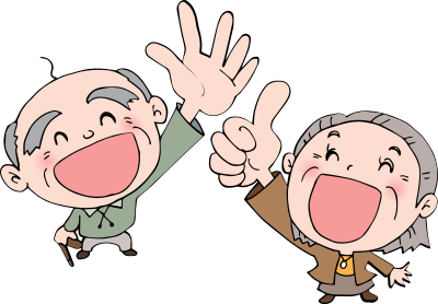 High Five Seniors clipart