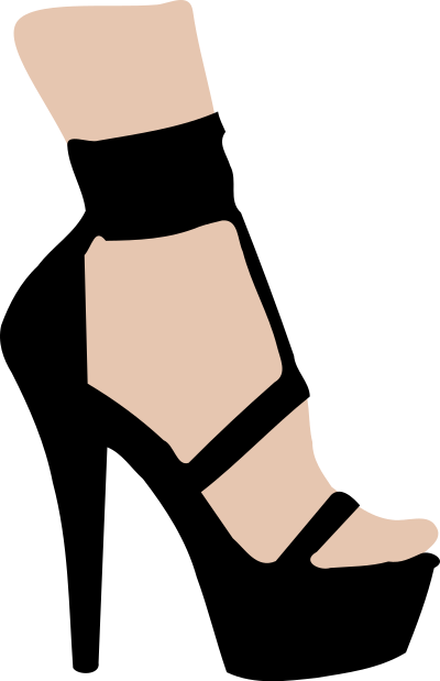 High heeled shoe clipart