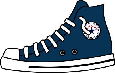 High Top shoes clipart