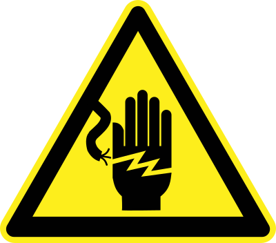 High Voltage Hazard Warning Sign clipart