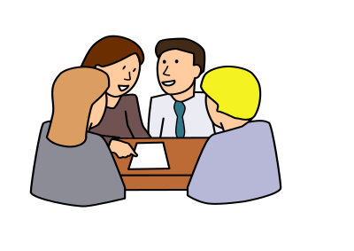 Highschool council group work clipart