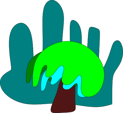 Hill and tree clipart