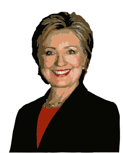 Hillary Clinton Colorized clipart
