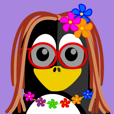 Hippie Penguin clipart