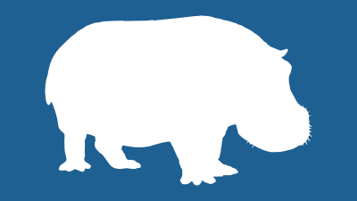 Hippo bath clipart