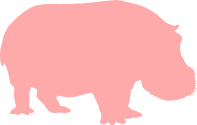 Hippo Silhouette clipart