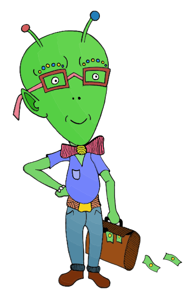 Hipster Alien clipart