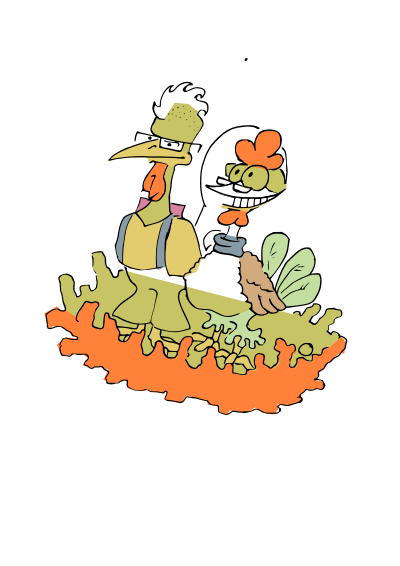 Hipster Chickens clipart