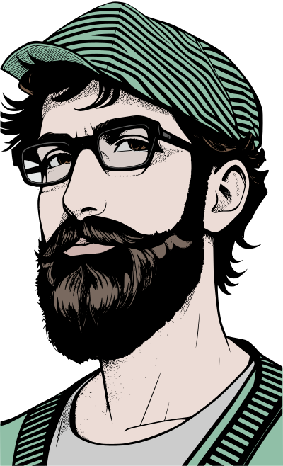 Hipster Man - Colour Remix clipart