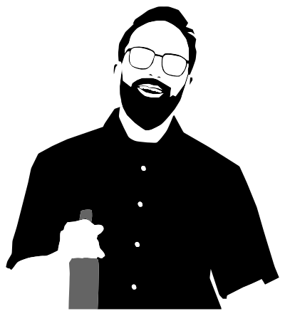 Hipster Man Portrait clipart