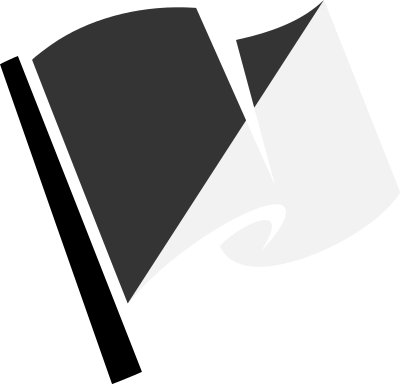 Hirnlichtspiele's black and white flag vectorized clipart