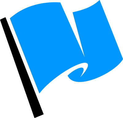 Hirnlichtspiele's blue flag vectorized clipart