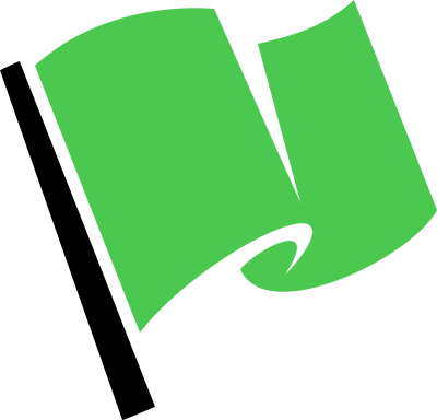 Hirnlichtspiele's green flag vectorized clipart