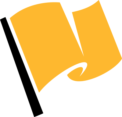 Hirnlichtspiele's yellow flag vectorized clipart