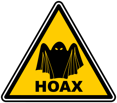 Hoax warning clipart