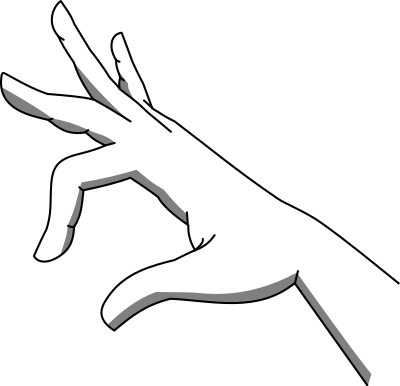 Holding hand clipart