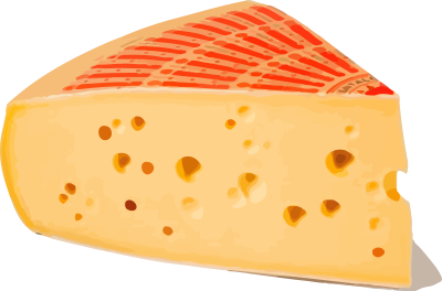 Holed swiss cheese - swiss food clipart
