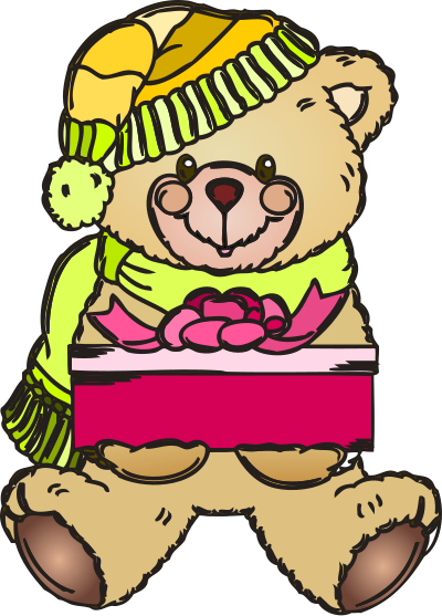 Holiday bear clipart