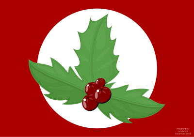Holly branch clipart